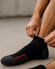 ZIBELL Pack of 5 Ankle Sports Socks for Men & Women, Athletic Running Socks, Suitable Made With Durable, Breathable Cotton