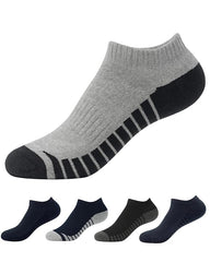 ZIBELL Pack of 5 Ankle Sports Socks for Men & Women, Suitable Made With Durable, Athletic Running Socks, Breathable Cotton - Pack of 5, Free Size