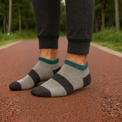 ZIBELL Pack of 5 Sports Ankle Socks for Men & Women, Suitable Made With Durable, Athletic Running Socks, Breathable Cotton - Pack of 5, Free Size